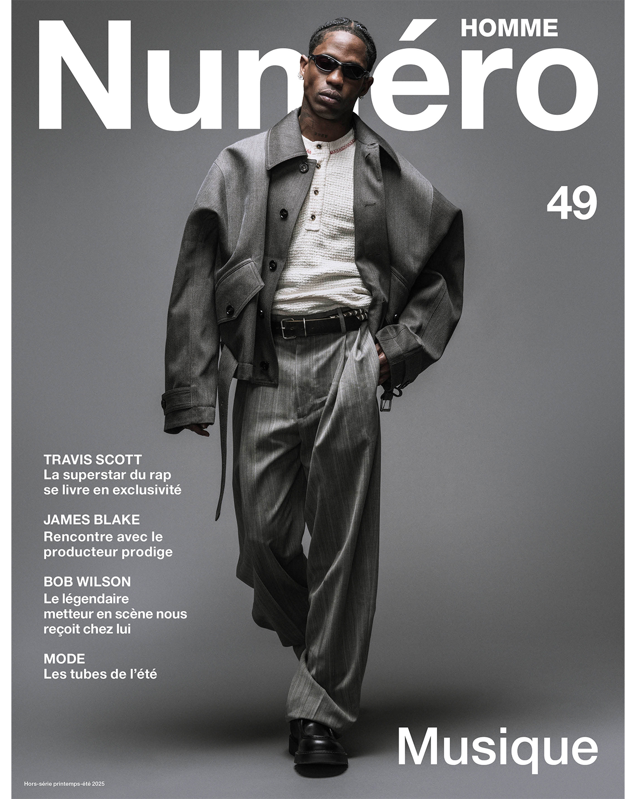 Travis Scott par Pieter Hugo en cover du Numéro Homme 49.