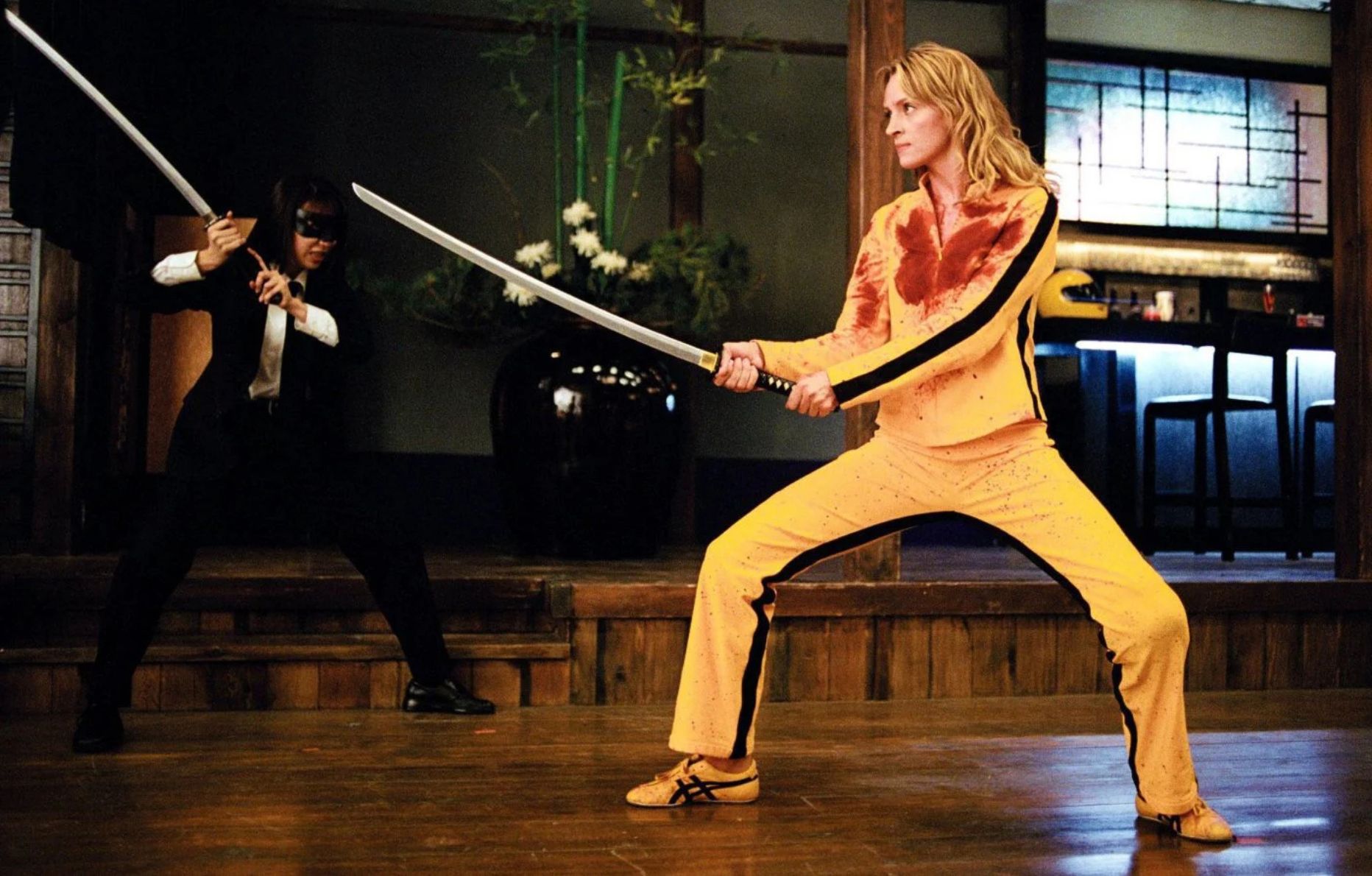 L'actrice Uma Thurman dans le film Kill Bill de Quentin Tarantino.
